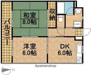 エステートミューズⅡ【3階】の間取り