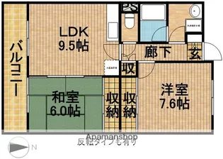 コミューンアビタ【203号室】の間取り