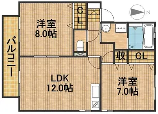 ラフィーネA【1階】の間取り