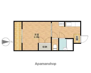 メルベーユⅠ【4階】の間取り