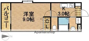 ピンキッシュ(PINKISH)【1階】の間取り