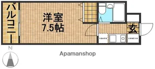 フォーラム和地山【206号室】の間取り