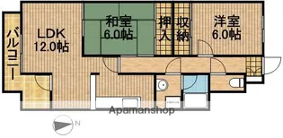 バウムコートA【3階】の間取り