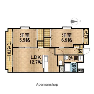 プルミエール【306号室】の間取り