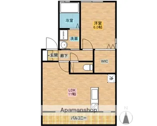 リビングタウン桃の里B【2階】の間取り
