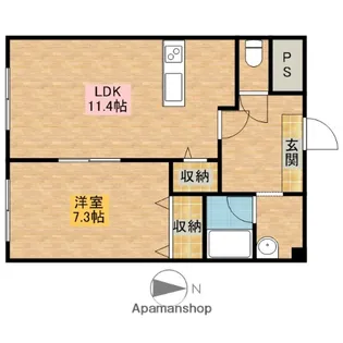 MAHALO HAL【402号室】の間取り