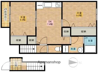 プレミアム21【201号室】の間取り