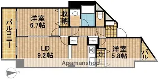 佐鳴湖パークタウンサウス【6階】の間取り