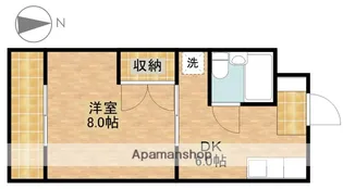 エコール北浜【3階】の間取り