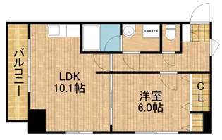 アズビオス元城【4階】の間取り