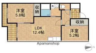 ル・リオンひくまの【303号室】の間取り