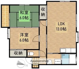 フォーレ三和B【2階】の間取り
