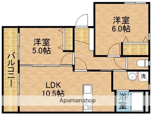 ル・シェモア【1階】の間取り