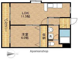 ラフォーレ中里【2階】の間取り