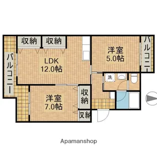 静岡県掛川市杉谷2丁目【マンション】の間取り