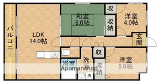 静岡県袋井市愛野南2丁目【マンション】の間取り