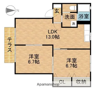 アヴァンセⅠ【1階】の間取り