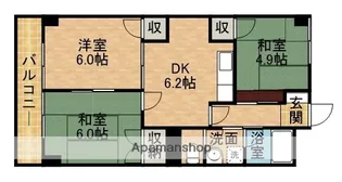 グリーンハイツフジタ【5D号室】の間取り