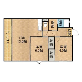 EVEさいわい【1階】の間取り