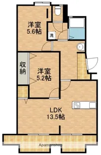 エクシード中沢【B2号室】の間取り