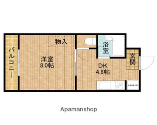 マンションラッフルズ【202号室】の間取り