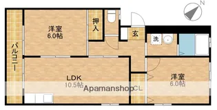 サンクエスA【2階】の間取り