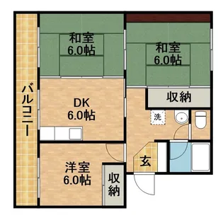 サンハイツ四ツ池A【2階】の間取り