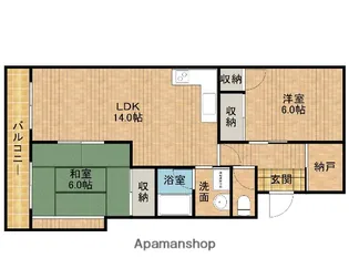 マンションいと【303号室】の間取り