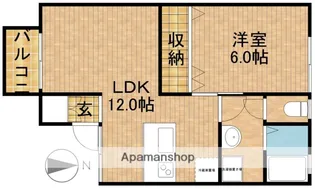 ハイツメロン【2階】の間取り