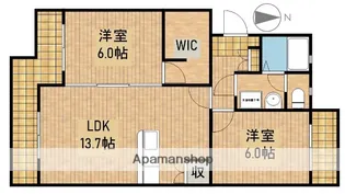 マンションクリエイト【2階】の間取り