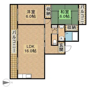 グリーンハイツA【1階】の間取り