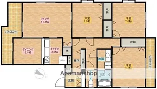 シルフィーノ大平台【2F号室】の間取り