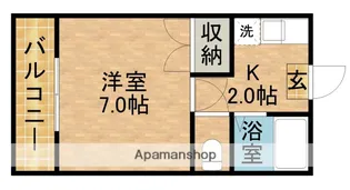 コーポ千寿【202号室】の間取り