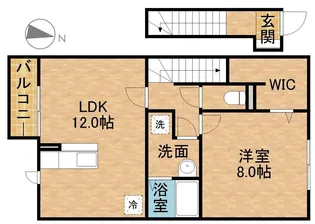 ロイヤルタウン染地台C【2階】の間取り