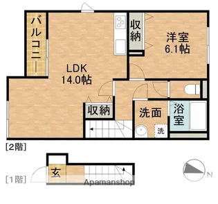 TIARA HOUSE【2階】の間取り