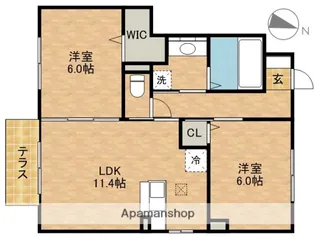 レーベン・カーサ【101号室】の間取り