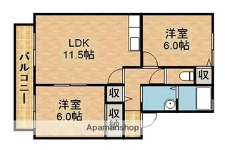 セジュール早出【2階】の間取り