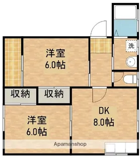 メゾンブライトA【1階】の間取り