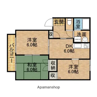 静岡県藤枝市瀬古3丁目【アパート】の間取り