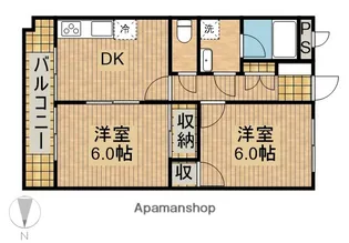 ミラクル西塚【3階】の間取り