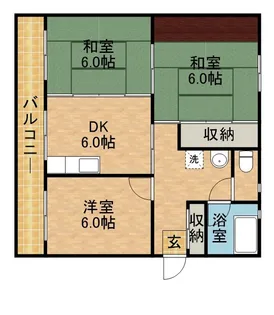 積志ハイツ【1階】の間取り