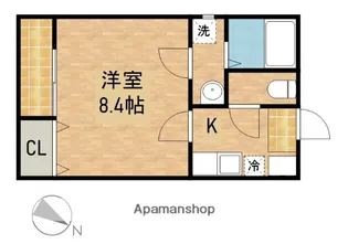クレフラスト葵西A棟【2階】の間取り