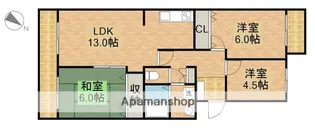 平和ハイツG【3階】の間取り