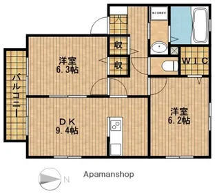 アリステージA【101号室】の間取り