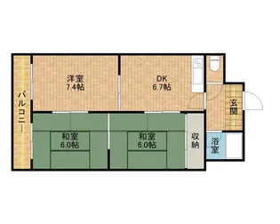 アソルティ伝馬町【6階】の間取り
