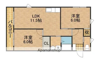 静岡県掛川市仁藤町【アパート】の間取り