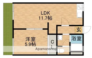キップス安新A【101号室】の間取り