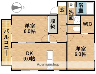 ディアステージB【2階】の間取り