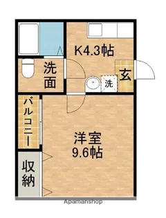 カモンビル【201号室】の間取り
