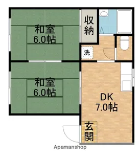 デーリーハイツA【202号室】の間取り